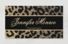 Leopard Striped Glitter Look Business Card by GlitterBusinessCards
