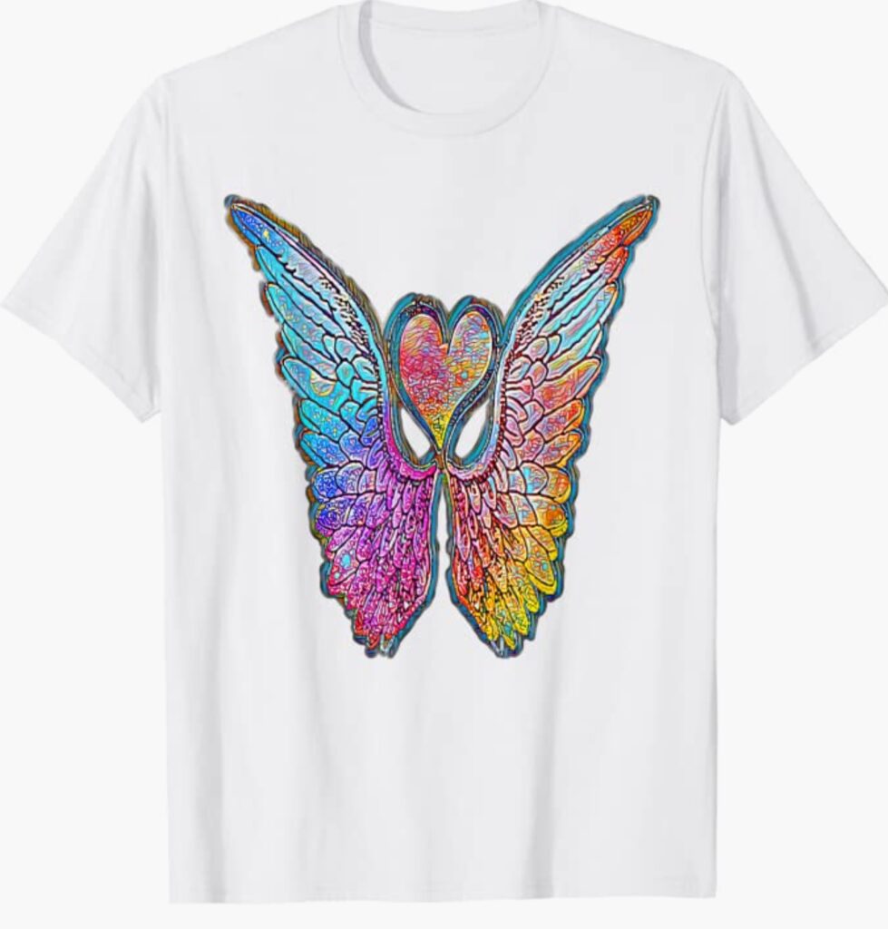 Heart and Angel Wings Shirt