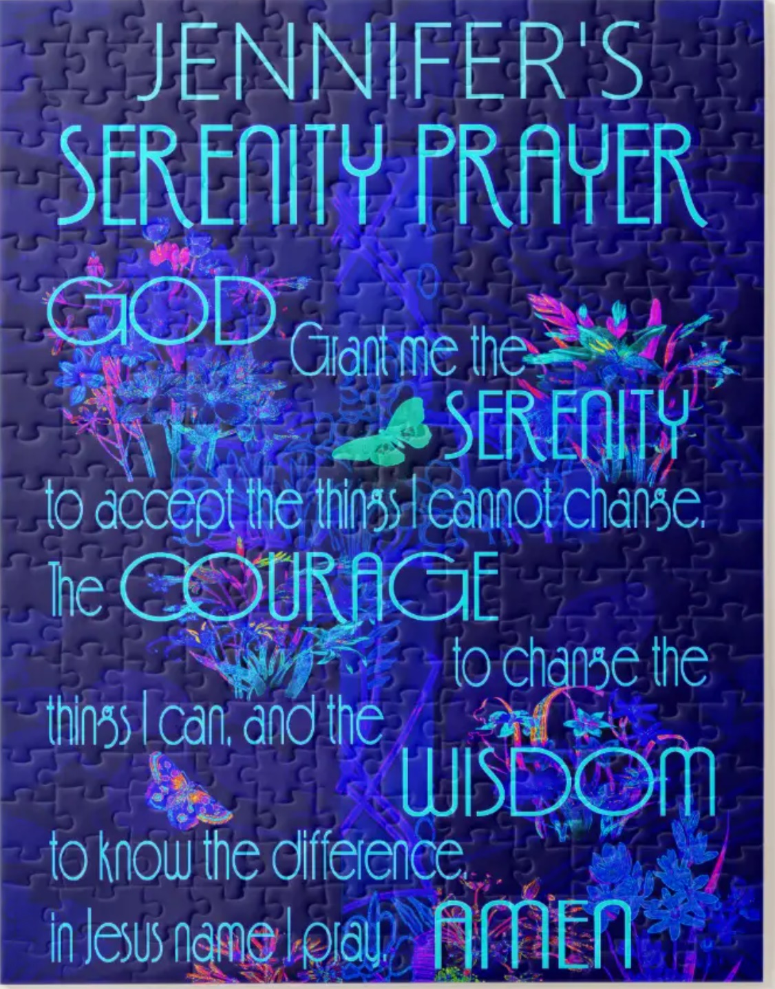 custom prayer for serenity puzzle