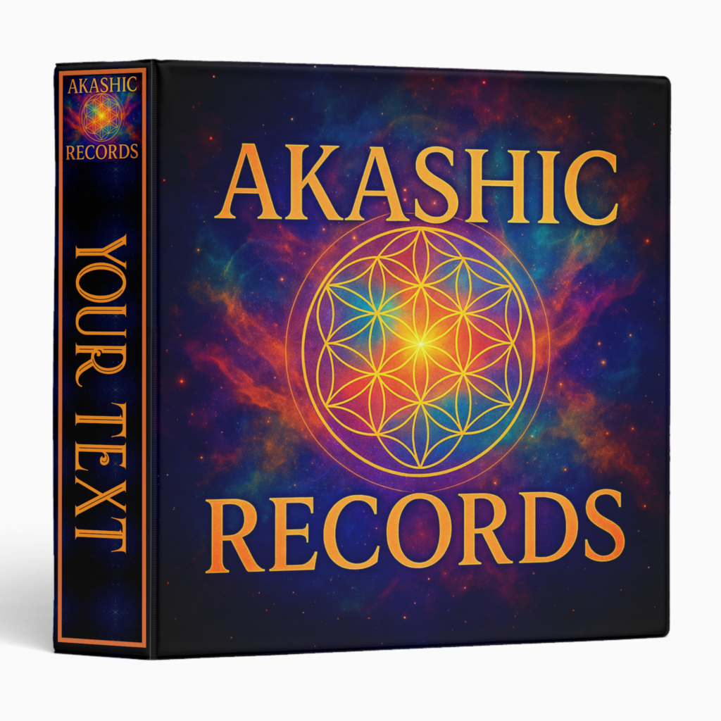 Zazzle Akashic Records 3 Ring Binder (Front Spine)